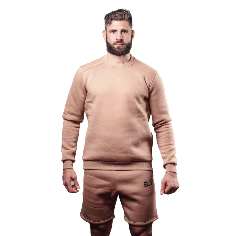 DRUHÁ ŠANCE: Mikina BJP Crewneck Basic, sand Velikost: XL