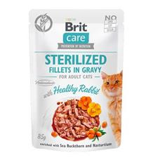 Brit Care Cat Fillets in Gravy Steril Healthy Rabbit 5x85g