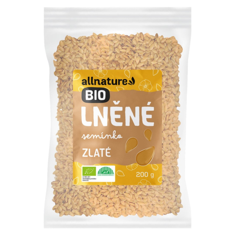 Allnature Lněné semínko zlaté BIO, 200 g