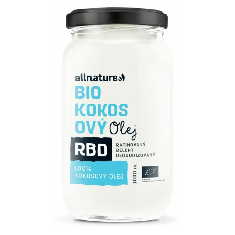 Allnature RBD Kokosový olej BIO - bez vůně, 1 l