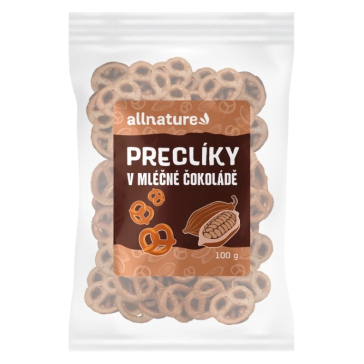 Allnature Preclíky v mléčné čokoládě, 100 g