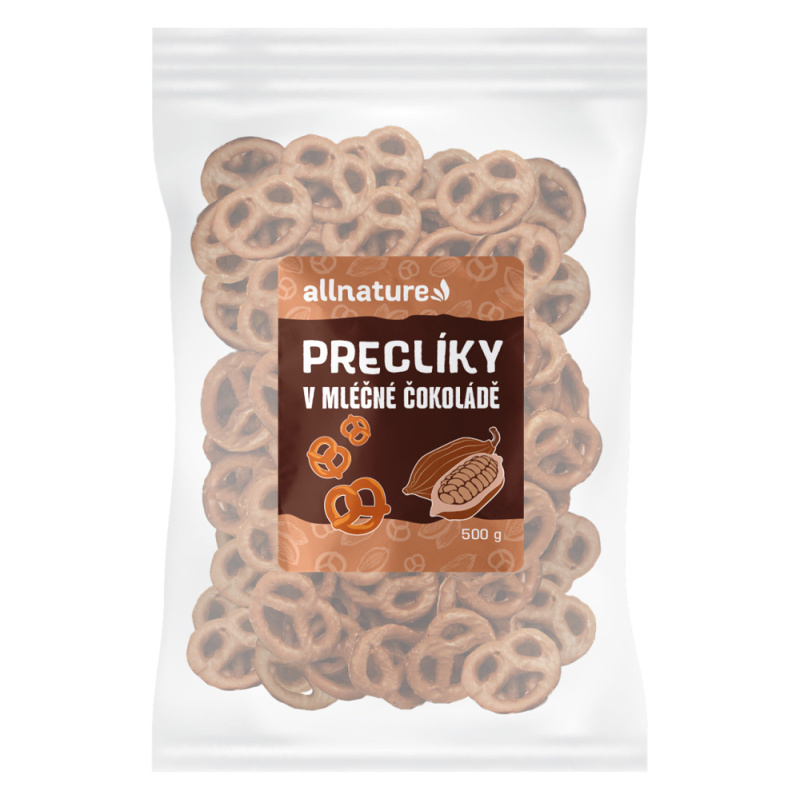 ALLNATURE Preclíky v mléčné čokoládě 500 g
