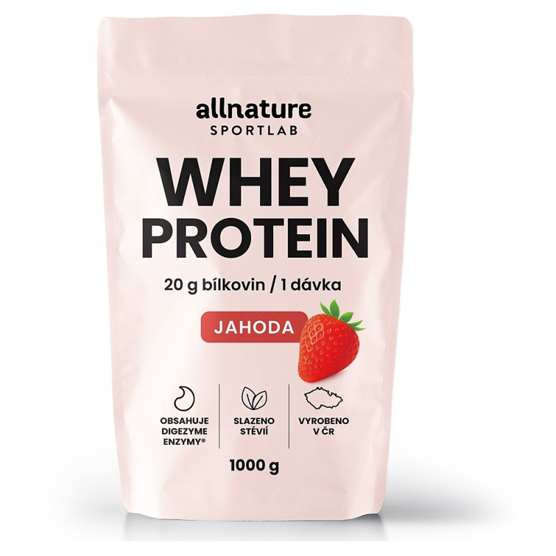 ALLNATURE Sportlab whey protein jahoda 1000 g