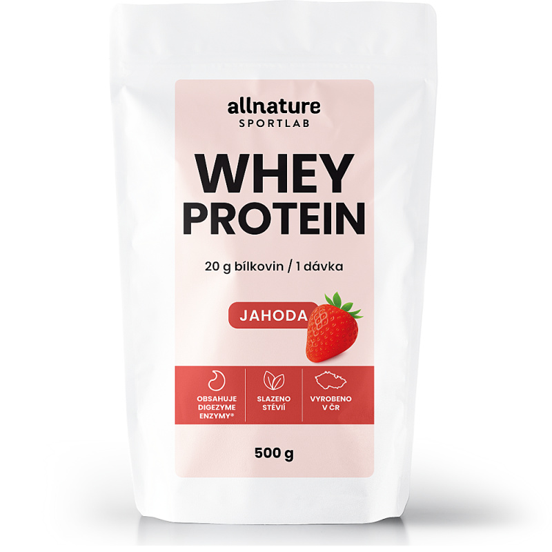 ALLNATURE Sportlab whey protein jahoda 500 g