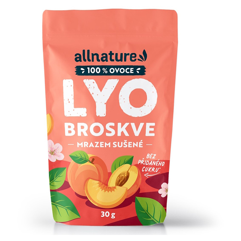 ALLNATURE Broskev sušená mrazem 30 g