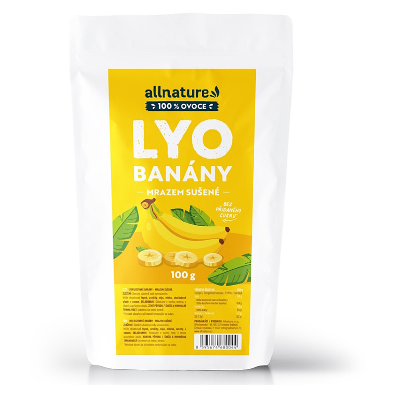 ALLNATURE Banán sušený mrazem 100 g