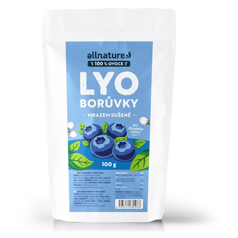 ALLNATURE Borůvka sušená mrazem celá 100 g
