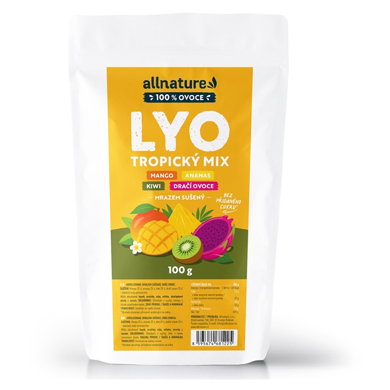 Allnature Tropický mix Lyo mrazem sušený 100g
