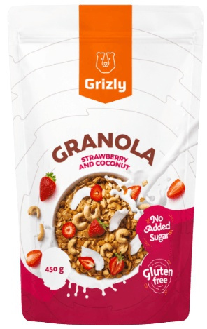 Grizly Granola 450 g - jahody a kokos