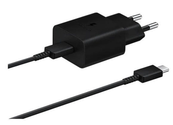 Samsung USB-C 15W cestovní nabíječka + USB-C kabel 1 m – černá EP-T1510XBE