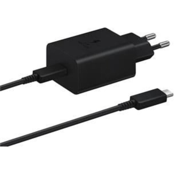 Samsung 15W cestovní nabíječka + USB-C ↔ USB-C kabel 1 m – černá (OOB Bulk) EP-T1510EBE + EP-DA705BBE