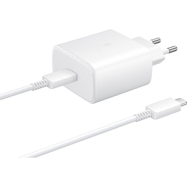 Samsung síťová nabíječka (45W)+ USB-C kabel bílá (Bulk)