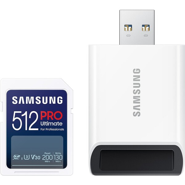 Samsung SDXC 512GB PRO ULTIMATE + USB adaptér MB-SY512SB/WW Bílá