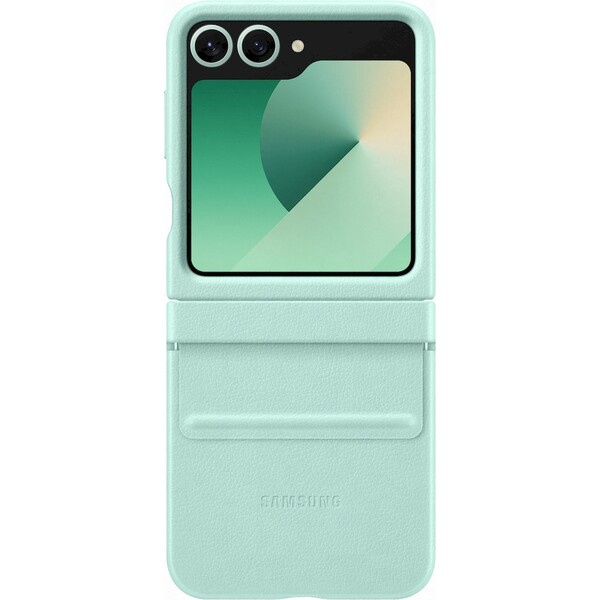 Samsung Galaxy Z Flip6 Ochranný kryt z veganské kůže Mint EF-VF741PMEGWW Zelená