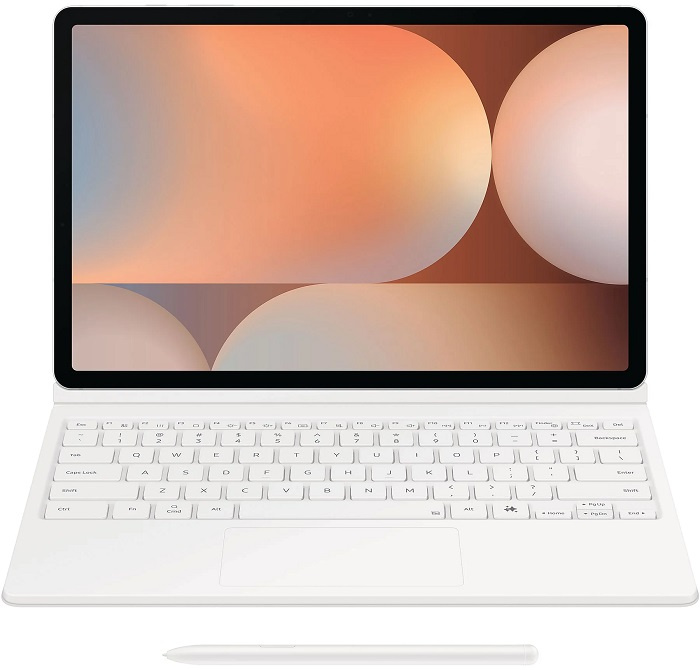 Pouzdro s klávesnicí na tablet Samsung Galaxy Tab S9+/S9 FE+/S10+ (EF-DX825BWGGDE) / DE / bílá Varianta: ivi2