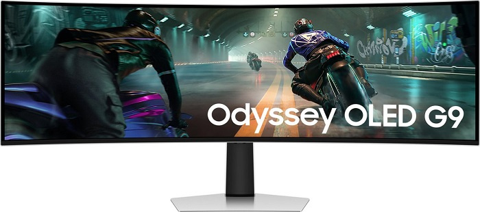 Monitor Samsung Odyssey OLED G9 G91SD (LS49DG912SUXEN) / 49" / 5120 × 1440 px / 49 W / stříbrná Varianta: ivi1