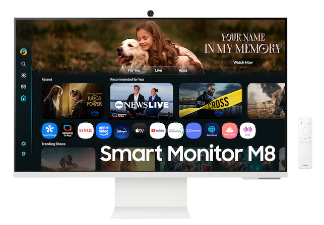 Monitor Samsung M8 M80F (LS32FM801UUXEN) / 3840 × 2160 px / 32" (80 cm) / 4K UHD / bílá Varianta: ivi1