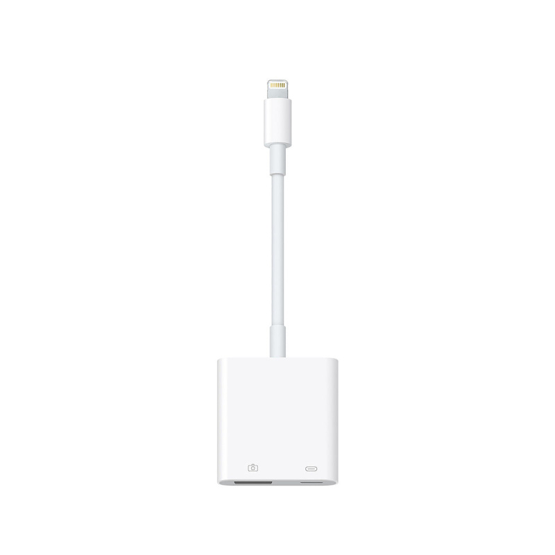 Apple Lightning -> USB-A/USB-C redukce pro kamery bílá