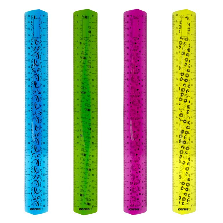 Kores Ohebné pravítko Elastik 30 cm - mix barev