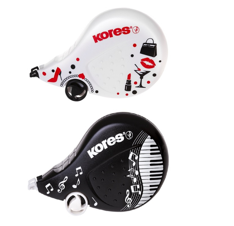Korekční strojek Kores Scooter B&W, 4,2 mm, 8 m