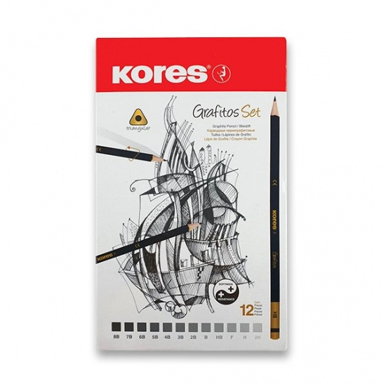 Grafitové tužky Grafitos 12 souprava 12ks Kores