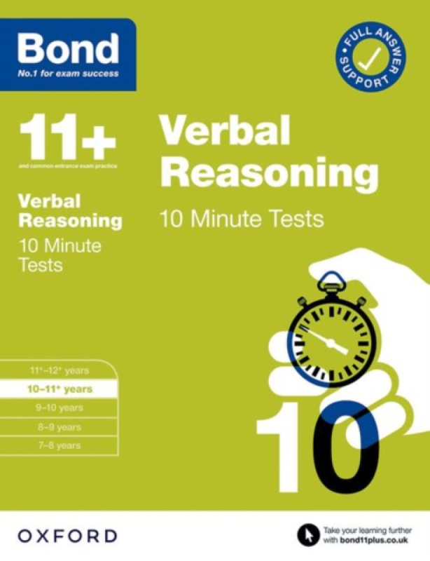 Bond 11+ Verbal Reasoning 10 Minute Tests for Age 10-11+ | For 2026 GL Assessment & other 11 plus entrance exams - Bond 11+, Frances Down