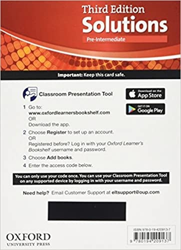 Maturita Solutions 3rd Edition Pre-intermediate Classroom Presentation Tool Pk (Access Code Card) Oxford University Press