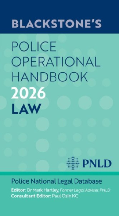 Oxford University Press Blackstone's Police Operational Handbook 2026 - Hartley, Mark