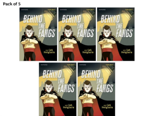 Oxford University Press Read Write Inc. Fresh Start Readers: Book 15: Behind the Fangs & Cat Burglars - Pack of 5 - Kuenzler, Lou