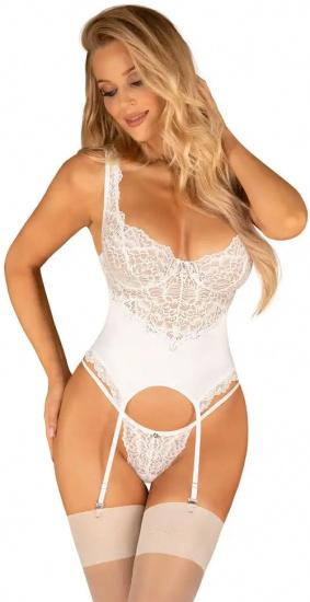 Bílý korzet Gentle Love Fit, L–XL
